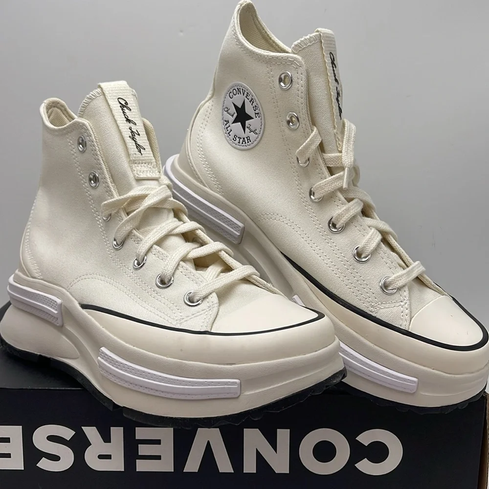Converse WMNS RUN STAR LEGACY CX HI EGRET/BLACK/WHITE A00868C Platforms Sneakers